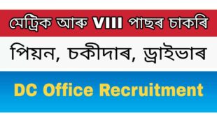 Deputy Commissioner Biswanath Recruitment 2020