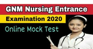 GNM Entrance Examination