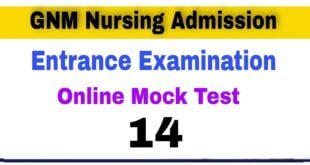 GNM Nursing Entrance Examination