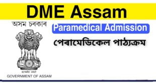 DME Assam Paramedical Merit list 2022