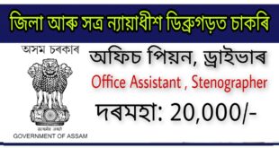 District Sessions Judge Dibrugarh Recruitment 2022