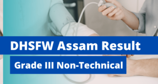 DHSFW Assam Result 2023