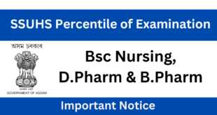 SSUHS Percentile of Examination