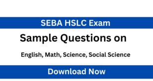 SEBA HSLC Exam Sample Question papers