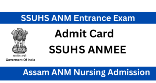 SSUHS ANM Admit Card