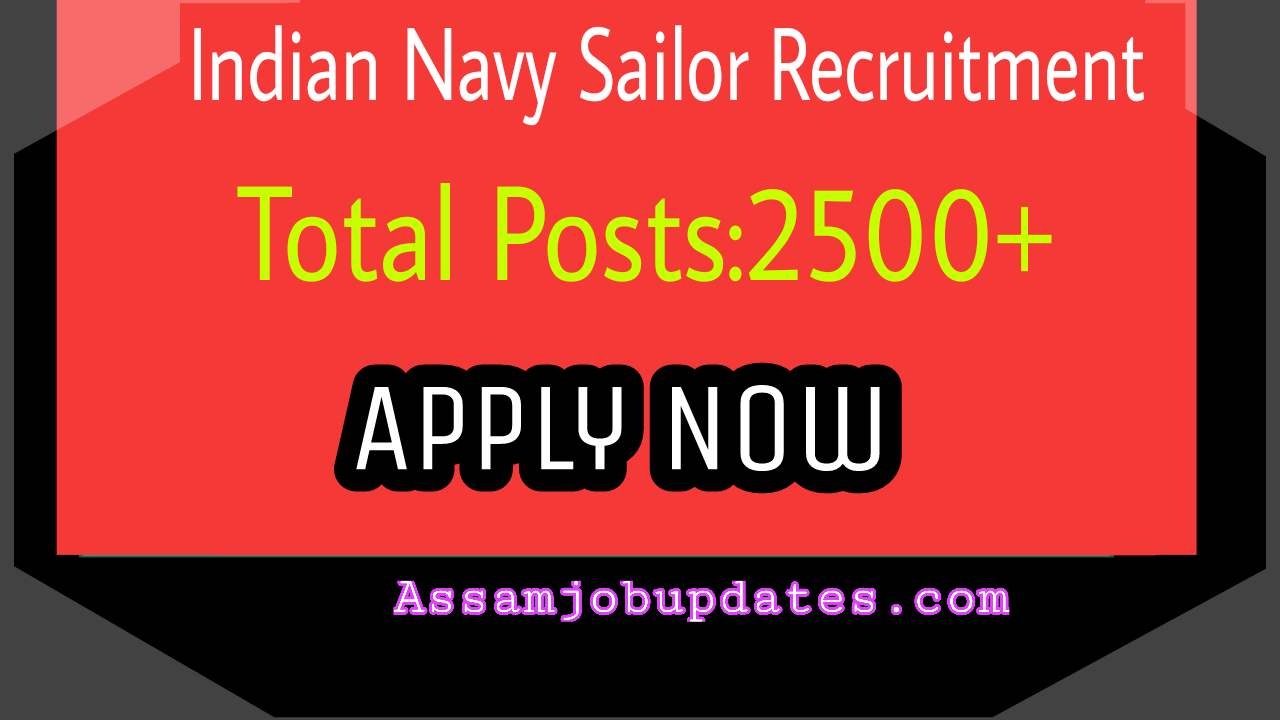 Indian Navy Sailor Recruitment Senior Secondary Recruit Total posts 2500