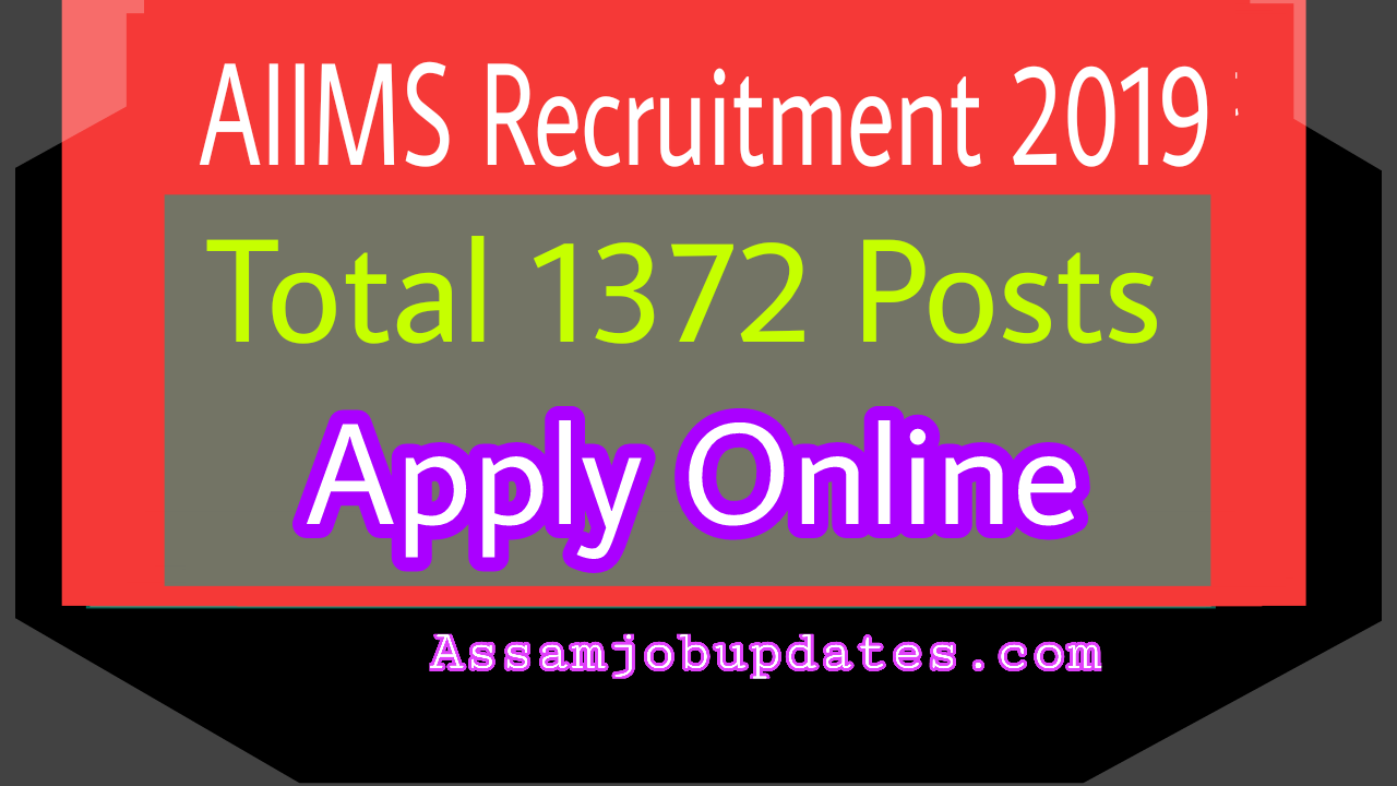 AIIMS Recruitment 2019 post of Nursing Officer Total 1372 posts