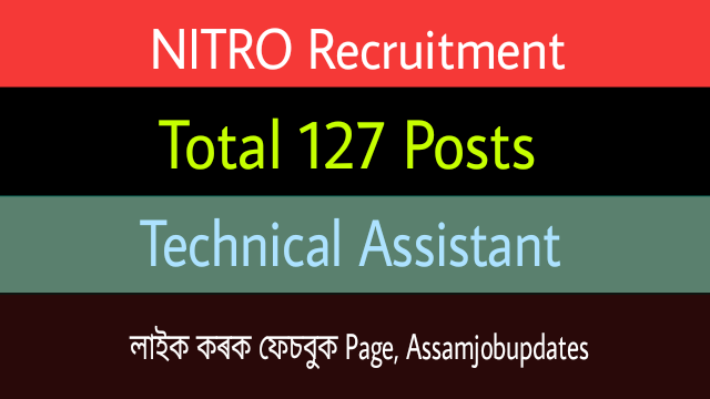 NITRO Recruitment 2019 post of Technical Assistant