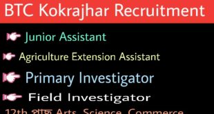 BTC Kokrajhar Recruitment 2019
