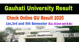 Gauhati university Result 2020
