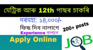 Assam Excise Department job 2020