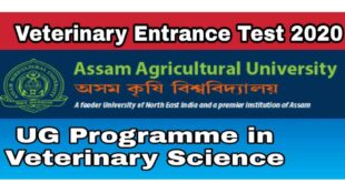 Assam Agriculture University Jorhat VET 2020