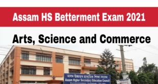 Assam HS Betterment exam 2021