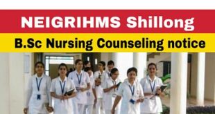NEIGRIHMS Shillong BSc Nursing counslling