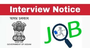 Medical and Health Recruitment Assam Interview Notice