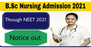 B Sc Nursing Admission through NEET 2021