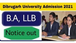 Dibrugarh University Admission 2021