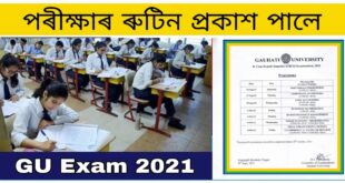 Gauhati University Examination Programme 2021