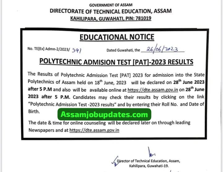 Polytechnic Admission Test Result