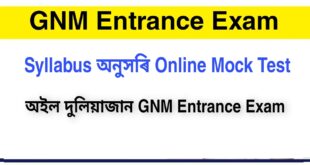 Online Mock Test for GNM Entrance Exam