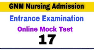 GNM Nursing Entrance Examination