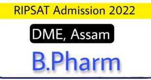 DME Assam RIPSAT Admission 2022