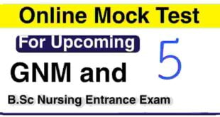 Mock Test for GNM & B.Sc Nursing Exam 5