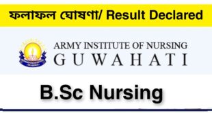 Army Institute of Nursing Result 2022