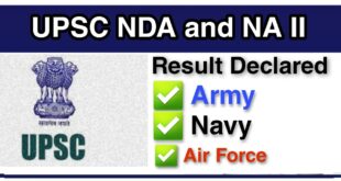 UPSC NDA and NA II Result 2022