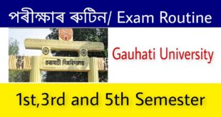 Gauhati University Exam Routine 2022