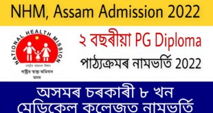 NHM Assam Admission 2022