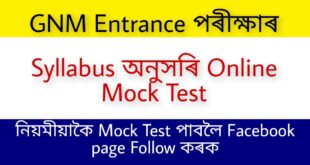 Online Mock Test for GNM Entrance Exam 29