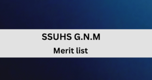 SSUHS GNM Final Merit list