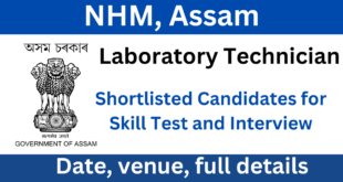 NHM Assam Interview Final Round Skill Test 2023