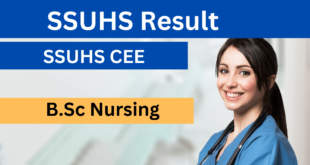 SSUHS BSc Nursing Result 2023