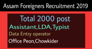Assam Foreigner's Tribunal Recruitment 2019