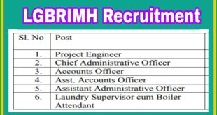 LGBRIMH Recruitment 2019