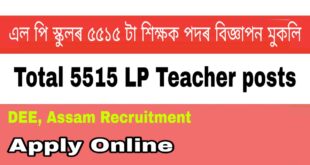 DEE, Assam Recruitment