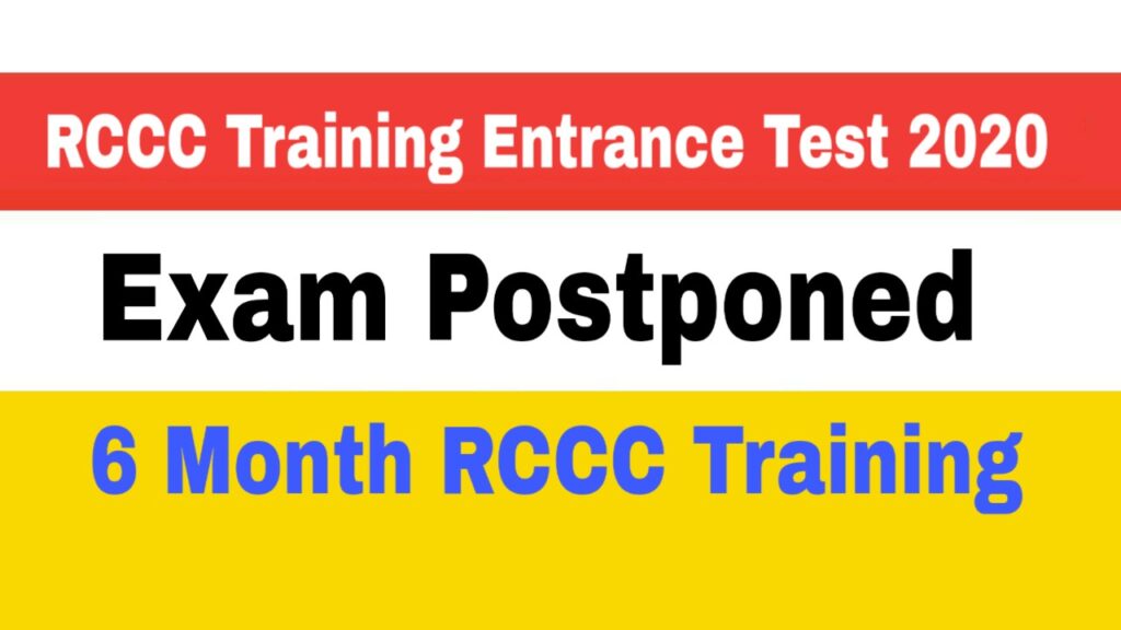 RCCC Training Entrance Test 2020