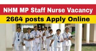 NRHM MP Staff Nurse Recruitment 2020