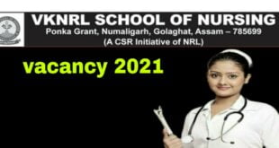 VKNRL School of Nursing Recruitment 2021