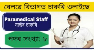 NF Railway Paramedical Staff Recruitment 2021