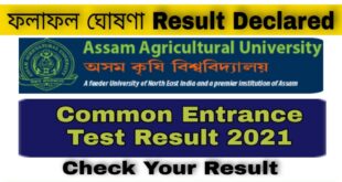Assam Agriculture University Exam Result 2021