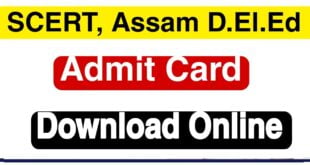 Assam D.El.Ed Admit Card 2022