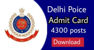 Delhi Police Admit Card 2022